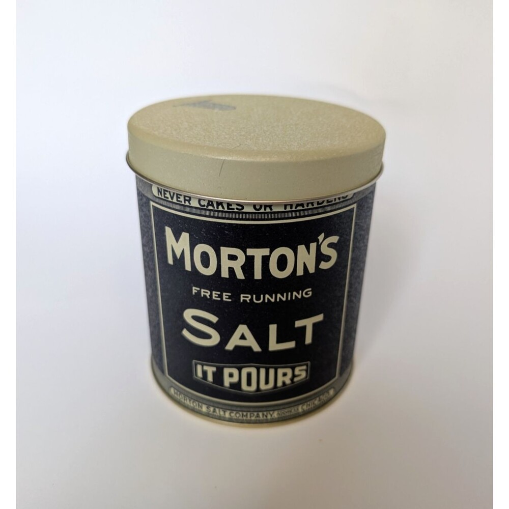 Morton Salt Tin Container When It Rains It Pours Vintage Bristol Ware